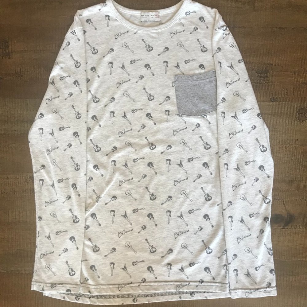 Zara Guitar long sleeve shirt